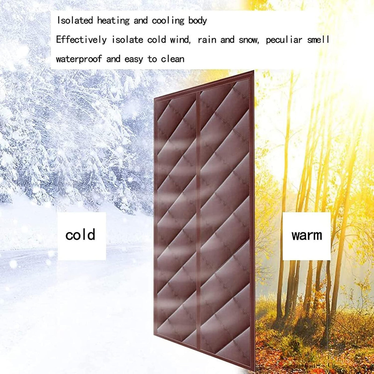 Sound Proof Curtains for Doorway, Winter Thicken Cotton Door Curtain, Thermal Insulated Keep Warm Blackout Drapes, Windproof Waterproof Oxford Cloth for Dorm Room Classroom