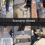 Scaffolding Equipment, Portable Folding Scaffolding, Multipurpose Work Platform Scaffold Tower Ladder Stool Work Bench, 882 Lbs Load, Galvanized Steel,140cm