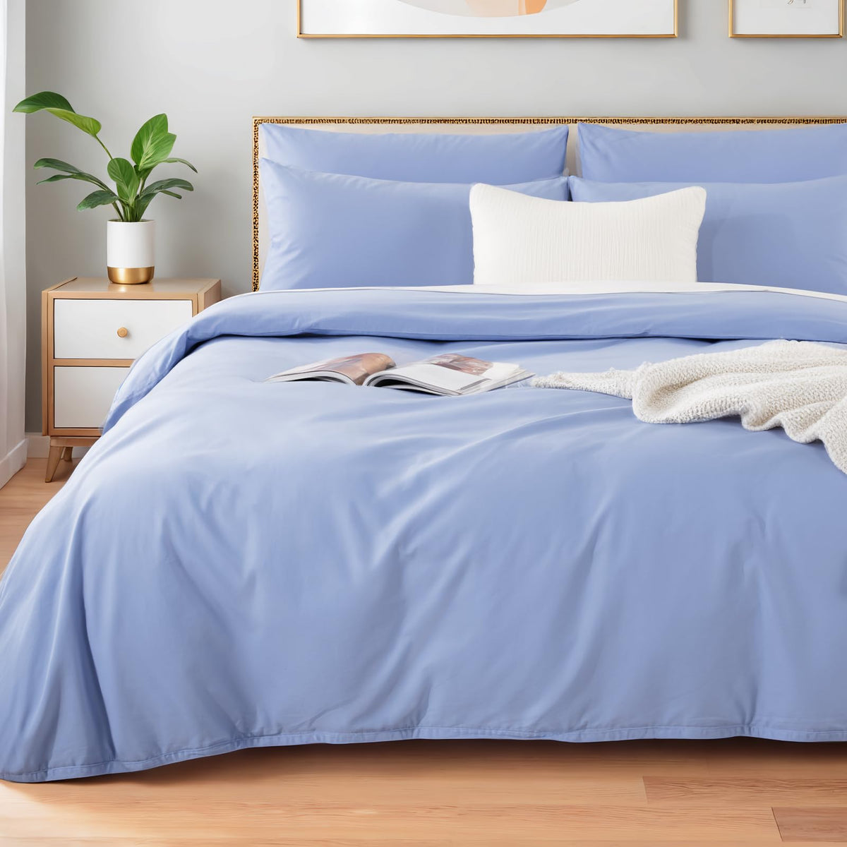 NEXHOME PRO Duvet Cover Set Queen Size Linen Look Textured 100% Washed Cotton Duvet Cover Burgundy Dark Red 3 Pieces Bedding Set with Zipper Closure,Breathable, Soft Organic Natural(No Comforter)