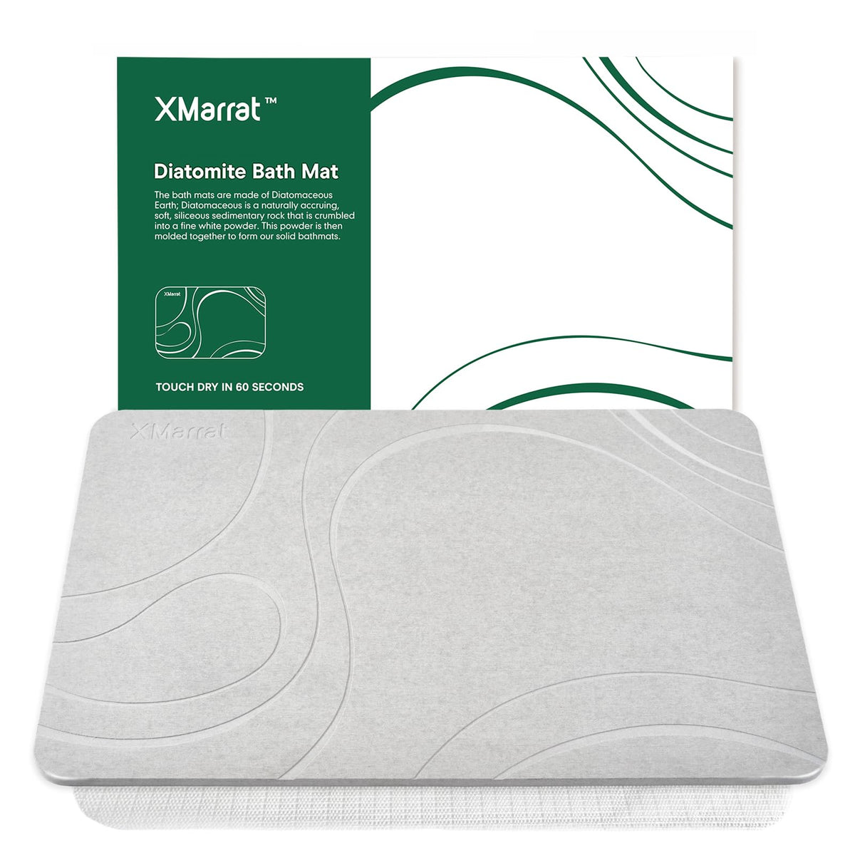 XMarrat Extra Large Stone Bath Mat for Bathroom, 2 Pack, 31.5"x19.7"
