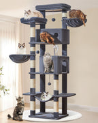 Taoqimiao 79in Cat Tree, Tall Large Cat Tower for Indoor Adult Cats S10G