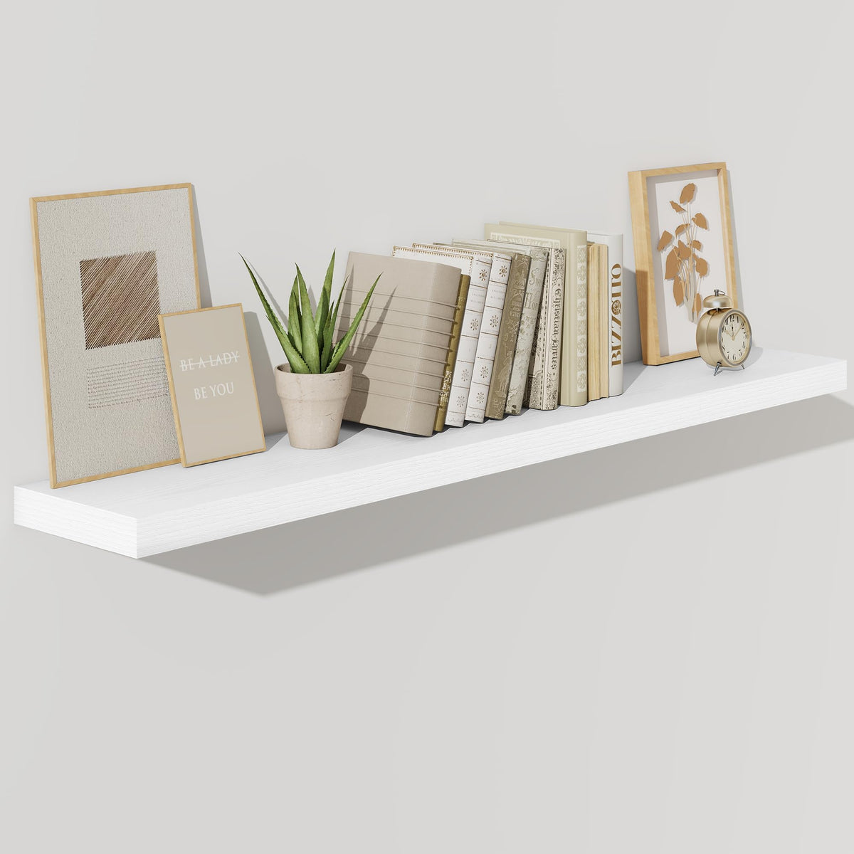 Fun Memories Floating Shelves - 2 Pack 12 Inch Rustic Wooden Wall Shelves - Extra Deeper & Thicker Wall Mounted Storage Shelf for Living Room, Kitchen, Farmhouse - 36" W x 12" D x 1.8" H - Brown