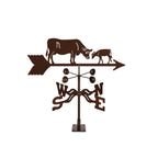 EZ Vane Steel Cow & Calf Weathervane with Wind Cups — 4-Sided Mount