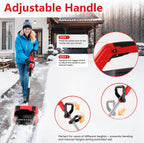 Battery Powered Snow Shovel Portable Snow Blower 6.0AH-Red