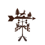 EZ Vane Steel Jumping Deer Weathervane with Wind Cups — Deck Mount