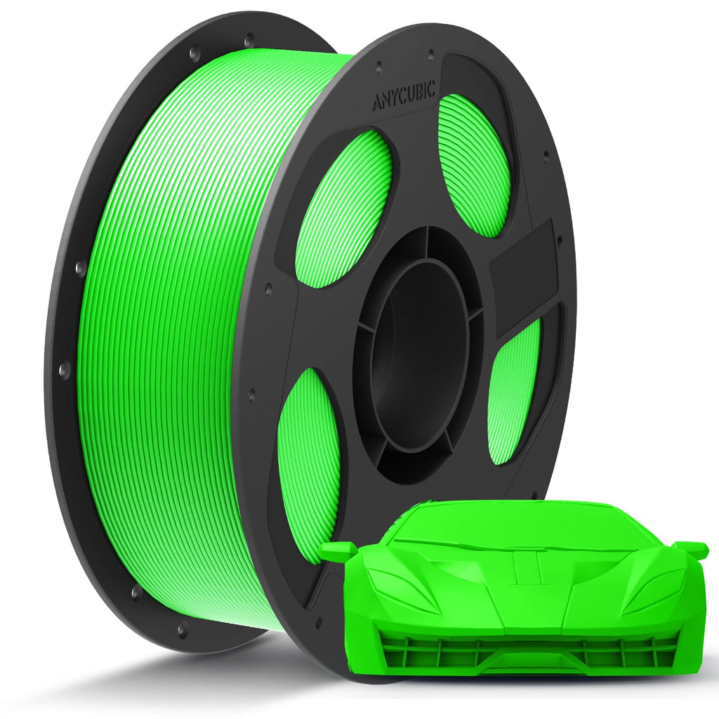 ANYCUBIC PLA Plus (PLA+), 3D Printer Filament 1.75mm Bundle, High Toughness, 1KG Spool, Black, White, Texture Grey, Pink, Red, Blue, Green, Orange, Yellow, Purple, 10KG in Total