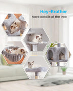Hey-brother Cat Tree, Multi-Level Sisal Covered Scratching Posts, MPJ050W