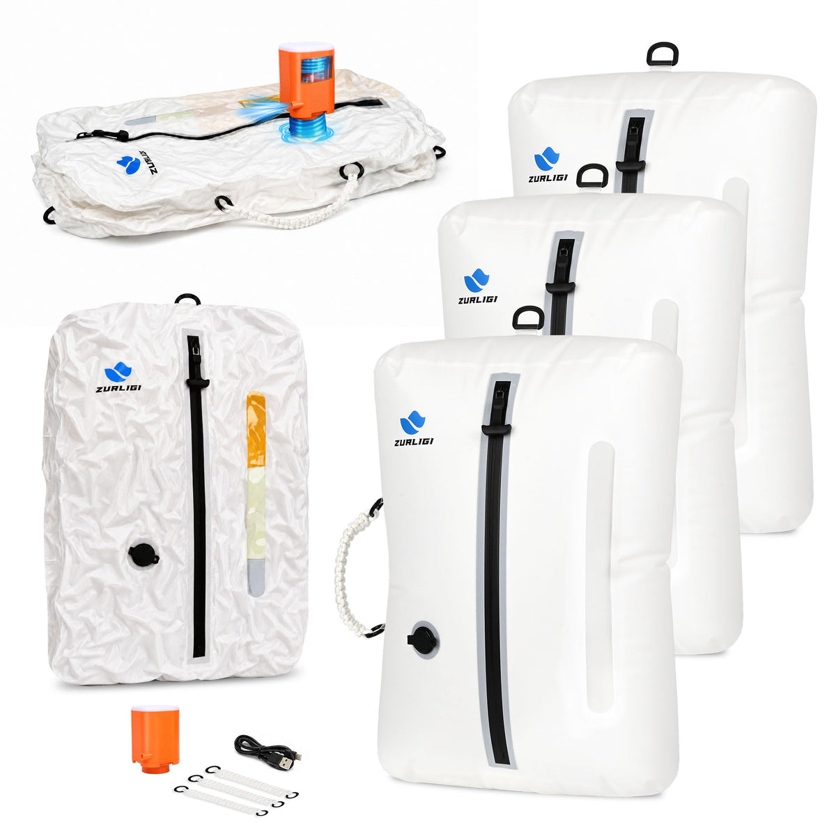 Zurligi Vacuum Travel Bags with Pump, Anti-rip Waterproof Compression Bag