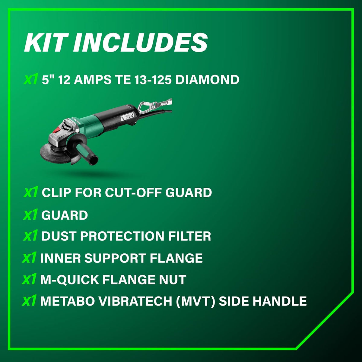 Metabo HPT WEPBA 20-150 Quick DS BL 6-Inch Angle Grinder, Brushless, 2,000 Watt, Low Vibration Handle, Drop Secure, 646646420