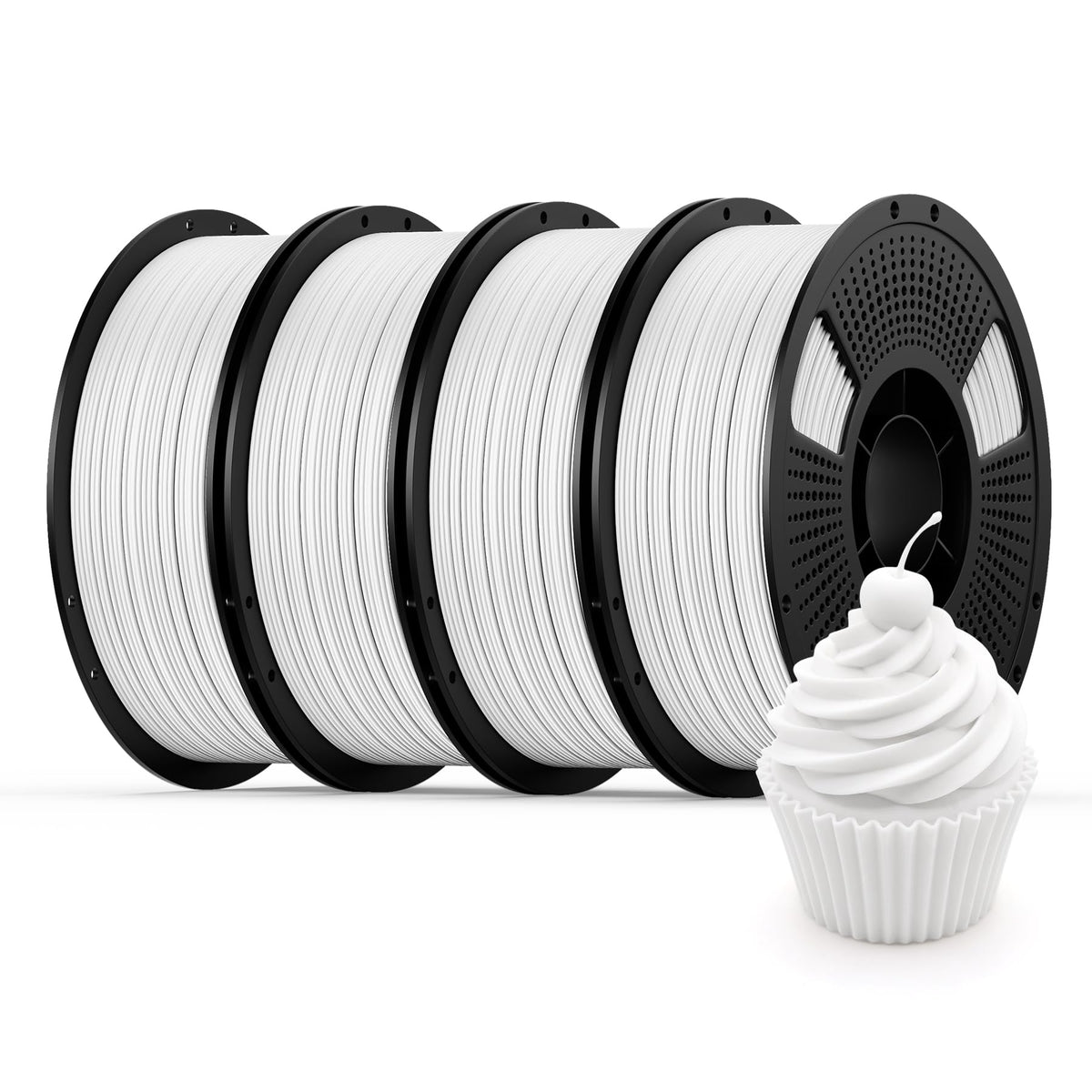 UJOY3D 10kg Elite PLA+ 3D Printer Filament Bundle, 10 Color Pack 3D Printing Filament 1.75mm, 1kg Spool 10 Pack, Black+Jade White+Cream White+Grey+Red+Cobalt Blue+Green+Orange+Yellow+Beige Skin