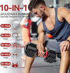 25/50lbs Adjustable Dumbbell Set of 2, 5-in-1 Free Weights Set