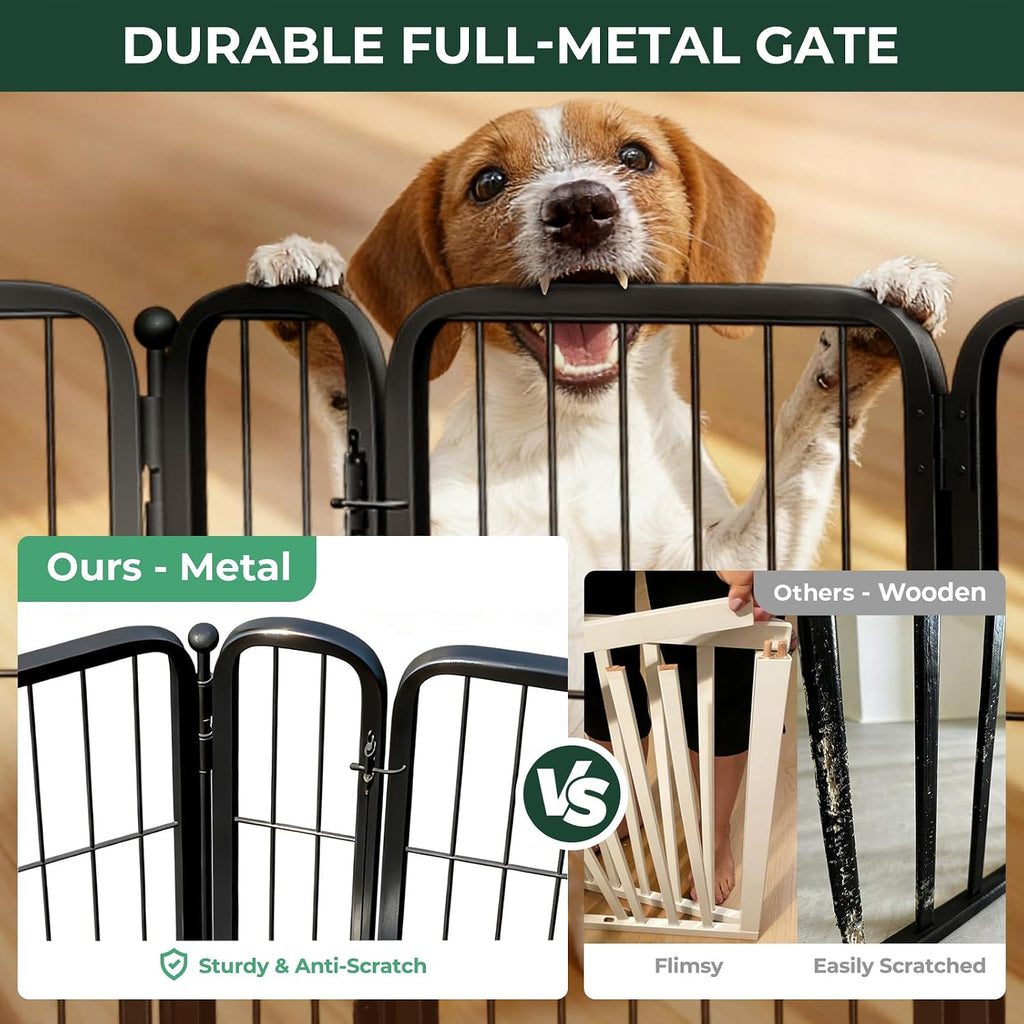 FXW Dog Gate, Extra Wide Adjustable for Openings Up to 111", 32" H