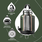 IDEUS Insulated Beverage Dispenser 1.4gal, Drink Container Deep Green