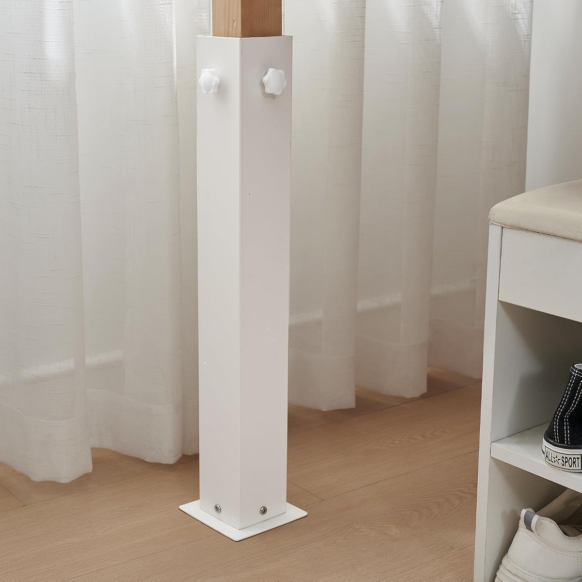 DormCo Suprima® Ultimate Height Bed Risers - Carbon Steel - White
