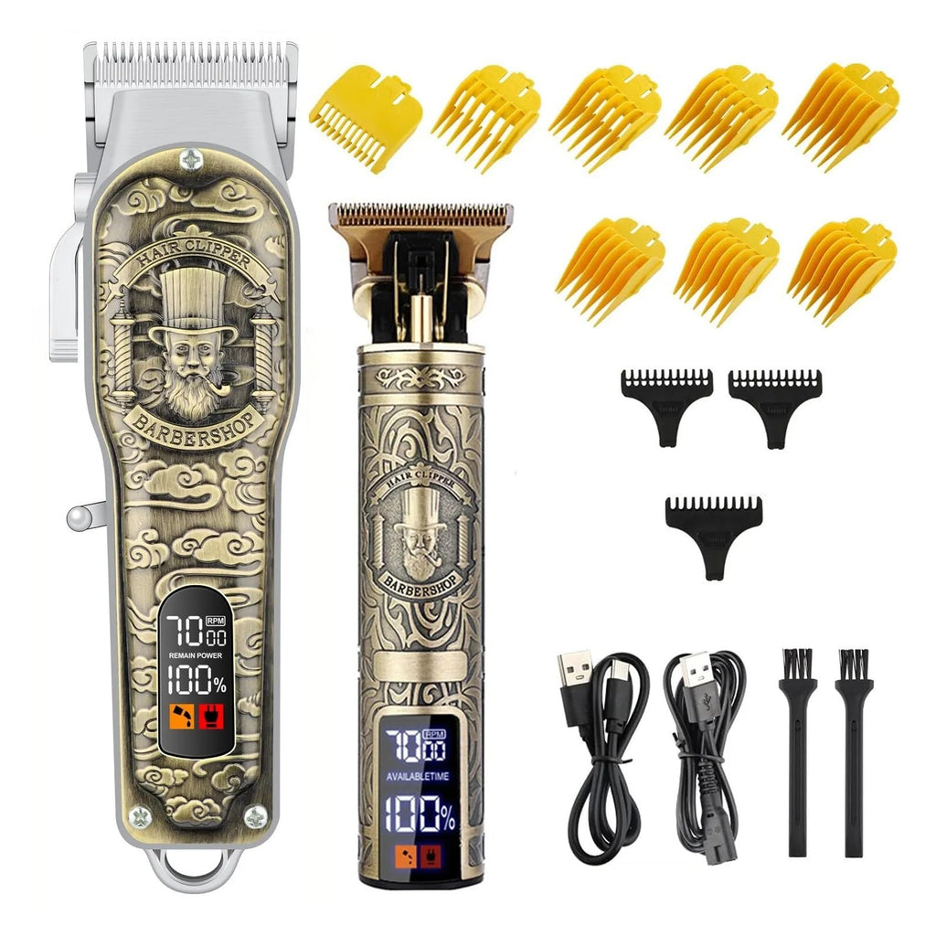Razors Hair Clipper Electric LCD Hair Trimmer Cordless Shaver Trimmer 0mm Men Barber Hair Cutting Machine for Men Rechargeable USB(2)