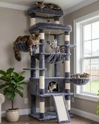 Hey-brother Cat Tree Tower with Extra Large Platform, Big Condo, MPJ070W