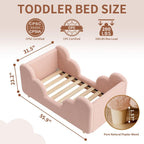 DoCred Toddler Bed, Upholstered Toddler Bed for Girls&Boys