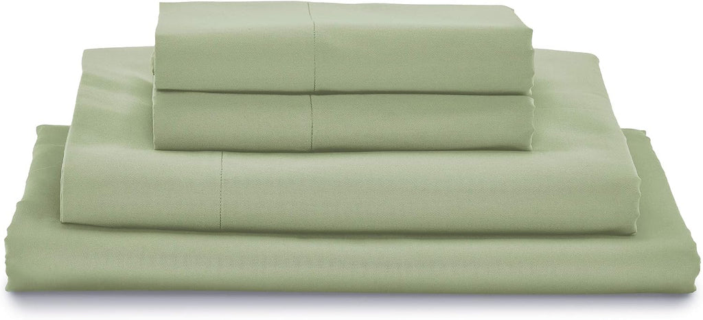 MyPillow Giza Dreams Bed Sheets, 100% Certified Giza Egyptian Cotton, Deep Pocket, Sateen Weave [Queen, Sage]