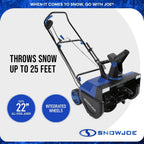 Snow Joe Corded Electric Snow Blower, 22 Clearing Path, Dual LEDs, SJ627E
