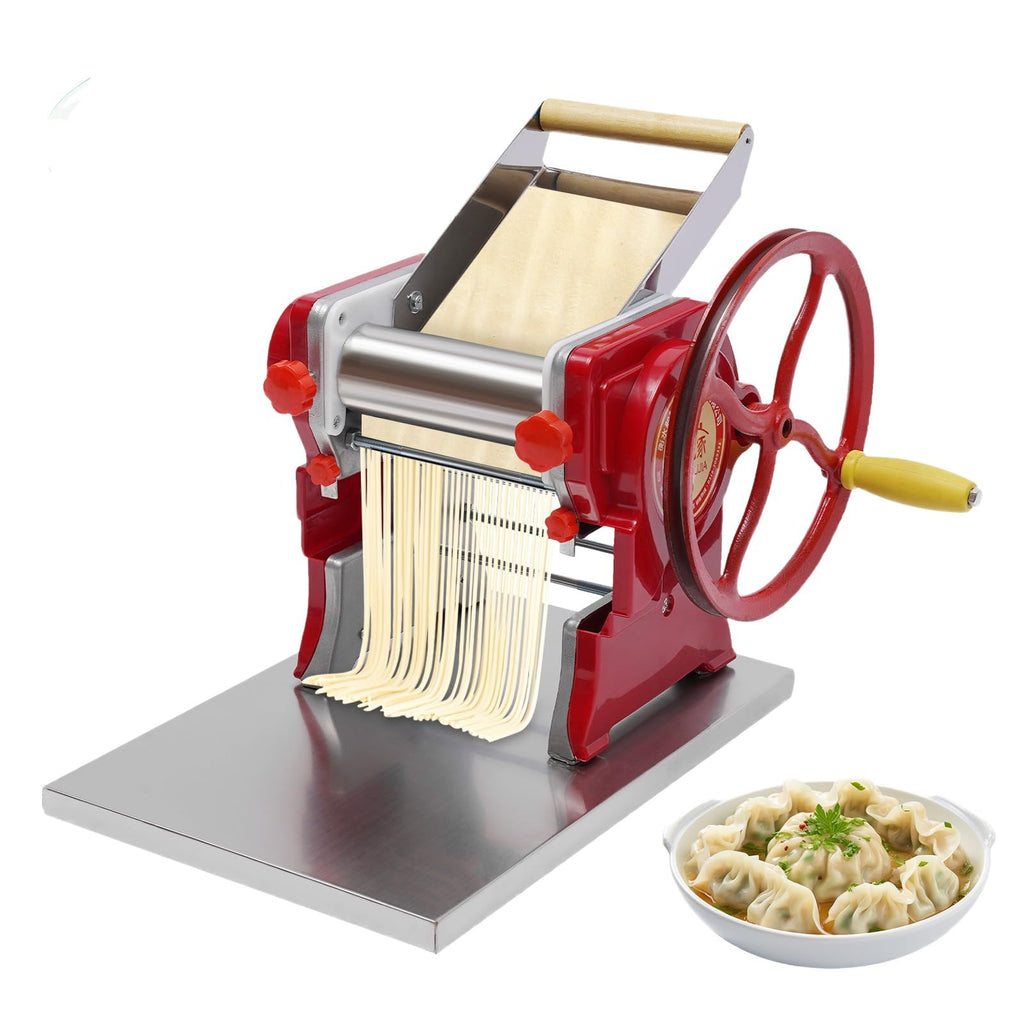 Automatic Electric Pasta Maker Machine, Commercial Stainless Steel Spaghetti Roller Noodle Pressing Machine for Spaghetti, Fettuccini, Lasagna, Dumpling Skins