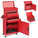 Winado 4-Drawer Rolling Tool Chest, 2-in-1 Large Storage Toolbox, Black