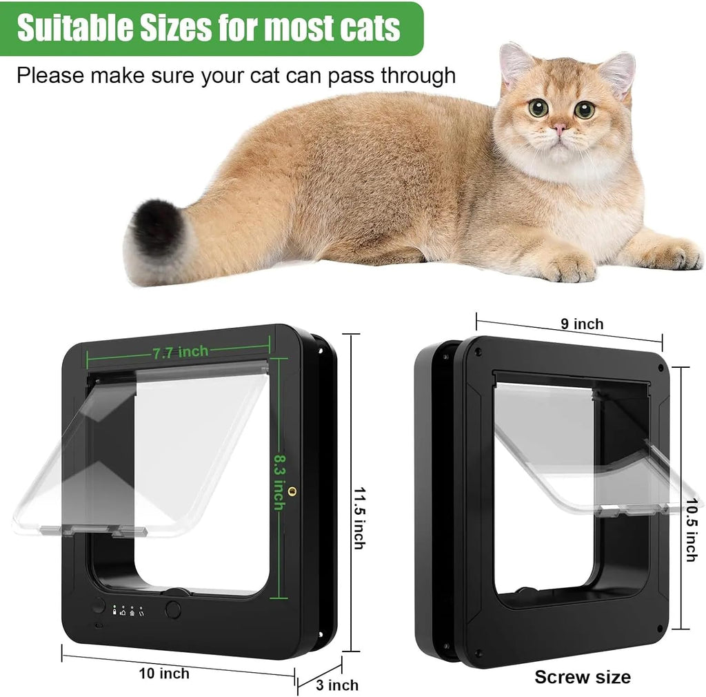 Automatic Pet Door with Microchip Technology Includes 2 Sensor Collars and Remote Ideal for Cats and Small Dogs