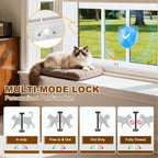 DoCred Cat Door for Window, Full-Size Window Pet Doors Fits 23"-34"