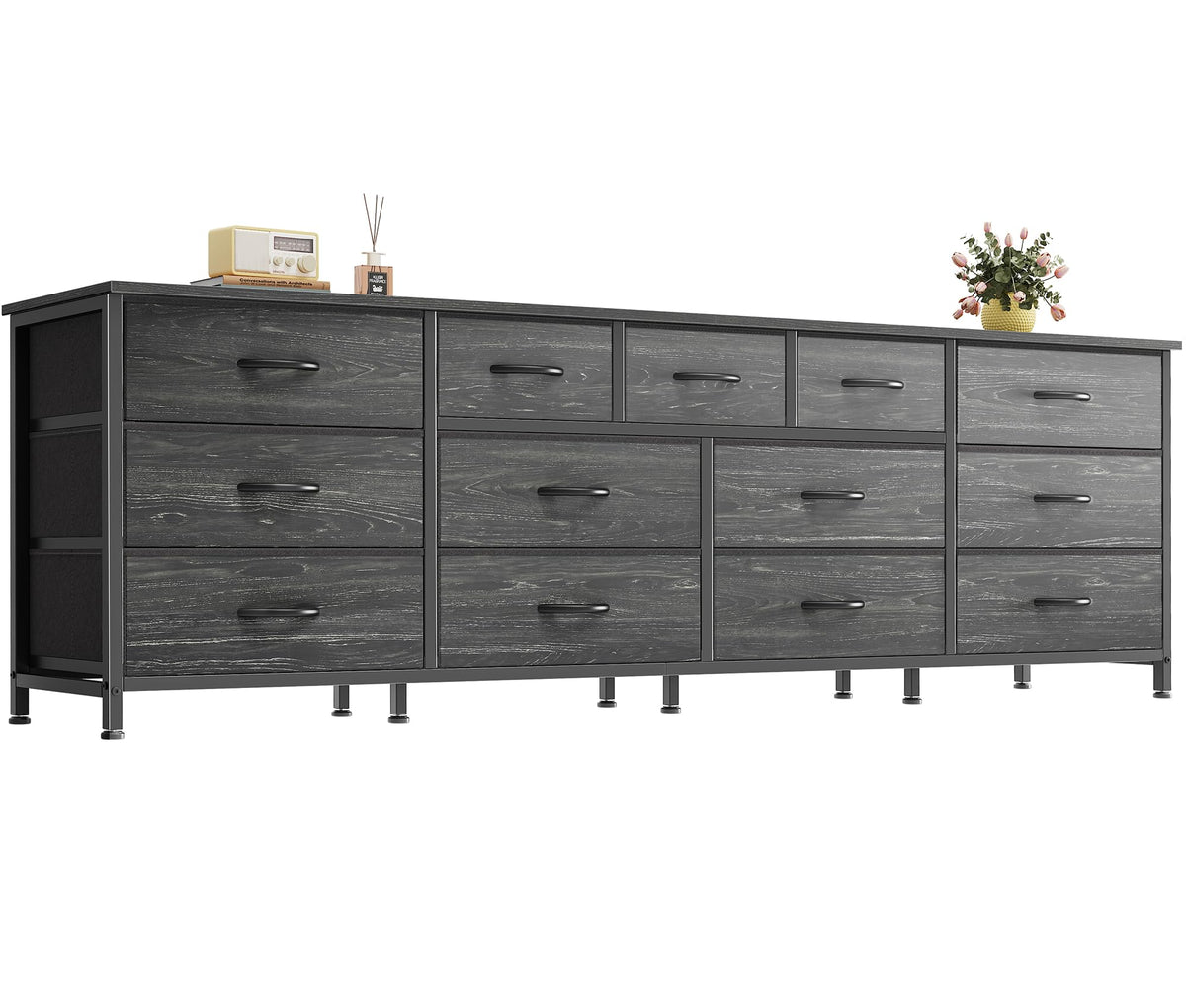 Huuger 70 Inch Long Dresser for Bedroom, TV Stand for 65, 75, 80 Inch TV