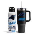The Memory Company Officially Licensed NFL 2-Pack Stainless Steel Tumbler Set, 34oz Team Spirit Water Bottle & 40oz Game Day Tumbler with Lid and Straw, BPA-Free Materials, Convenient Straw Design