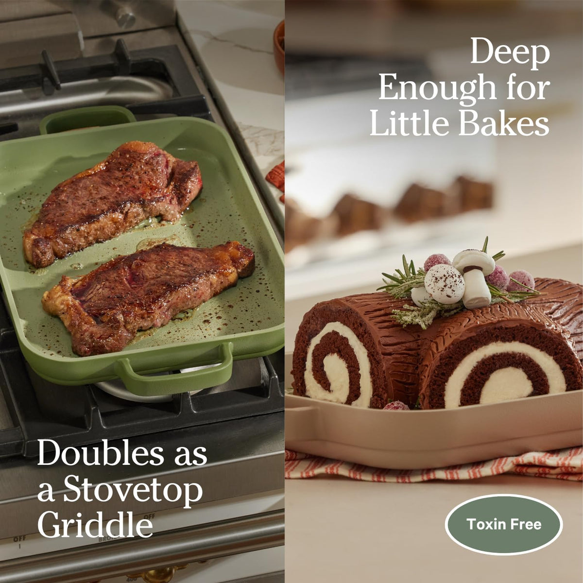 Our Place Mini Griddle Pan, 9" Nonstick Ceramic Stovetop Griddle, 2 Qt
