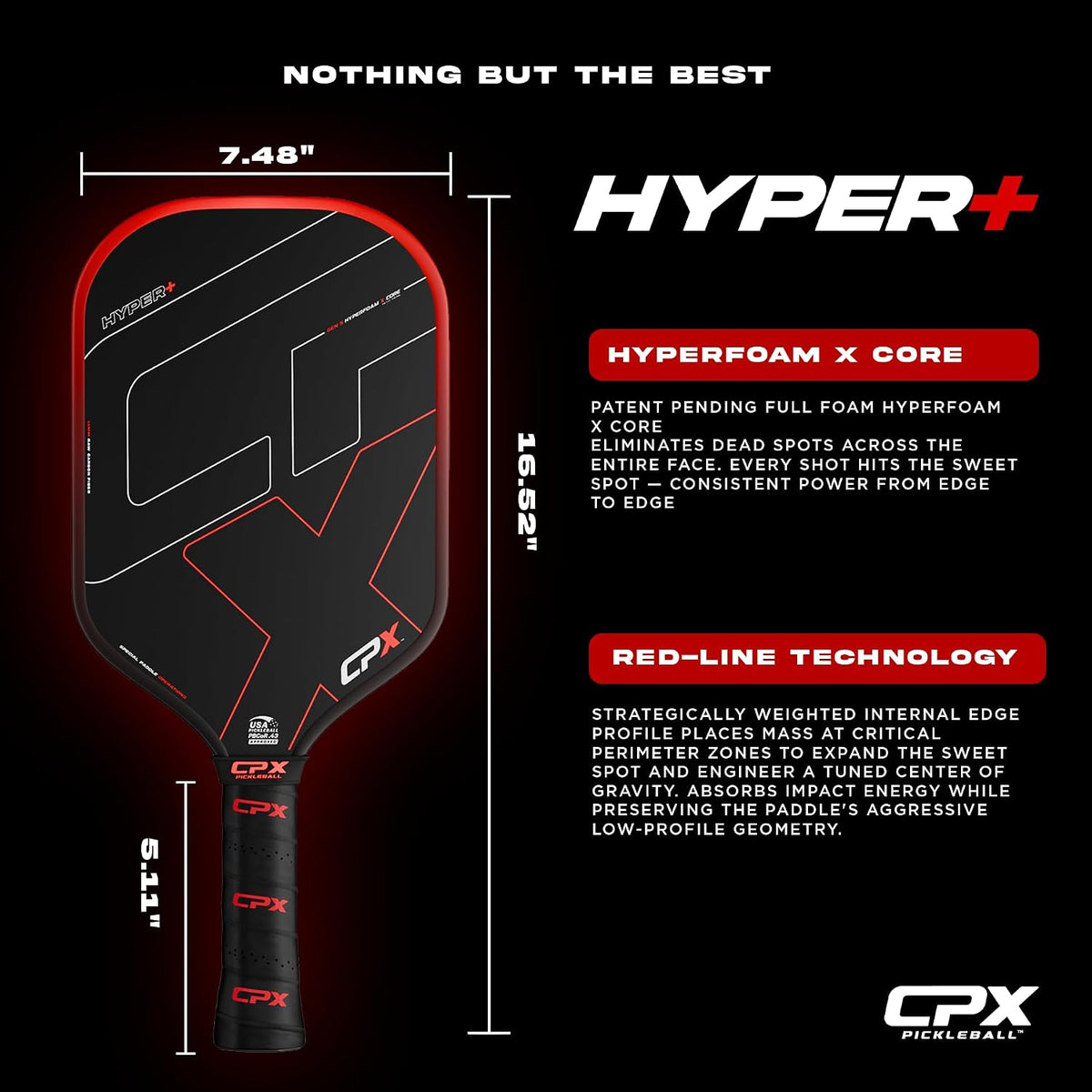 CPX Hyper+ Series Full Foam Professional Pickleball with Hyperfoam X Core™ Technology