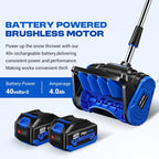 40V Electric Cordless Snow Shovel, 13 Inch Brushless Snow Blower with 2×4.0Ah Batteries & Fast Charger, 25FT Throw Distance Snow Shovel for Driveway, Patio, Deck, Walkway