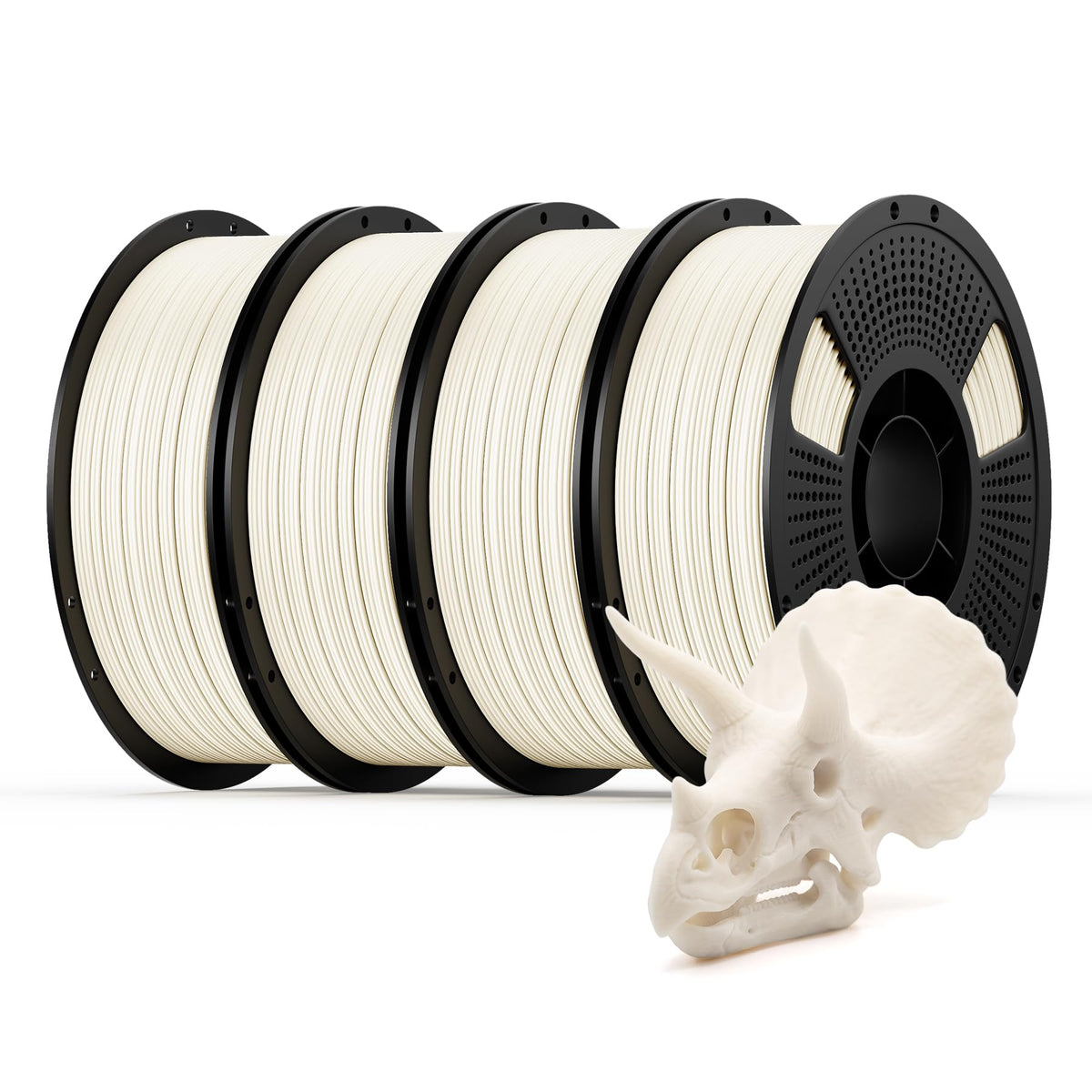 UJOY3D 10kg Elite PLA+ 3D Printer Filament Bundle, 10 Color Pack 3D Printing Filament 1.75mm, 1kg Spool 10 Pack, Black+Jade White+Cream White+Grey+Red+Cobalt Blue+Green+Orange+Yellow+Beige Skin