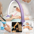 Half Moon Light for Nail Desk, 30 in 45W Half Moon Nail Lamp, Adjustable Brightness Color Temperature Moon Lamp Nail Tech, Arch Nail Lamp, Manicure Lamp Table Light