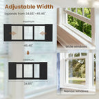 MOPHOTO Cat Door for Window, 34.65"-46.46" Width, 12.2" Height