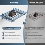 Jusgym 4 Pack Wall Mounted Garage Shelving, 2x3ft, 1400lbs Integrated Grid