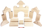 23 pc Toddler Chunky Hard Maple Wooden Block Set