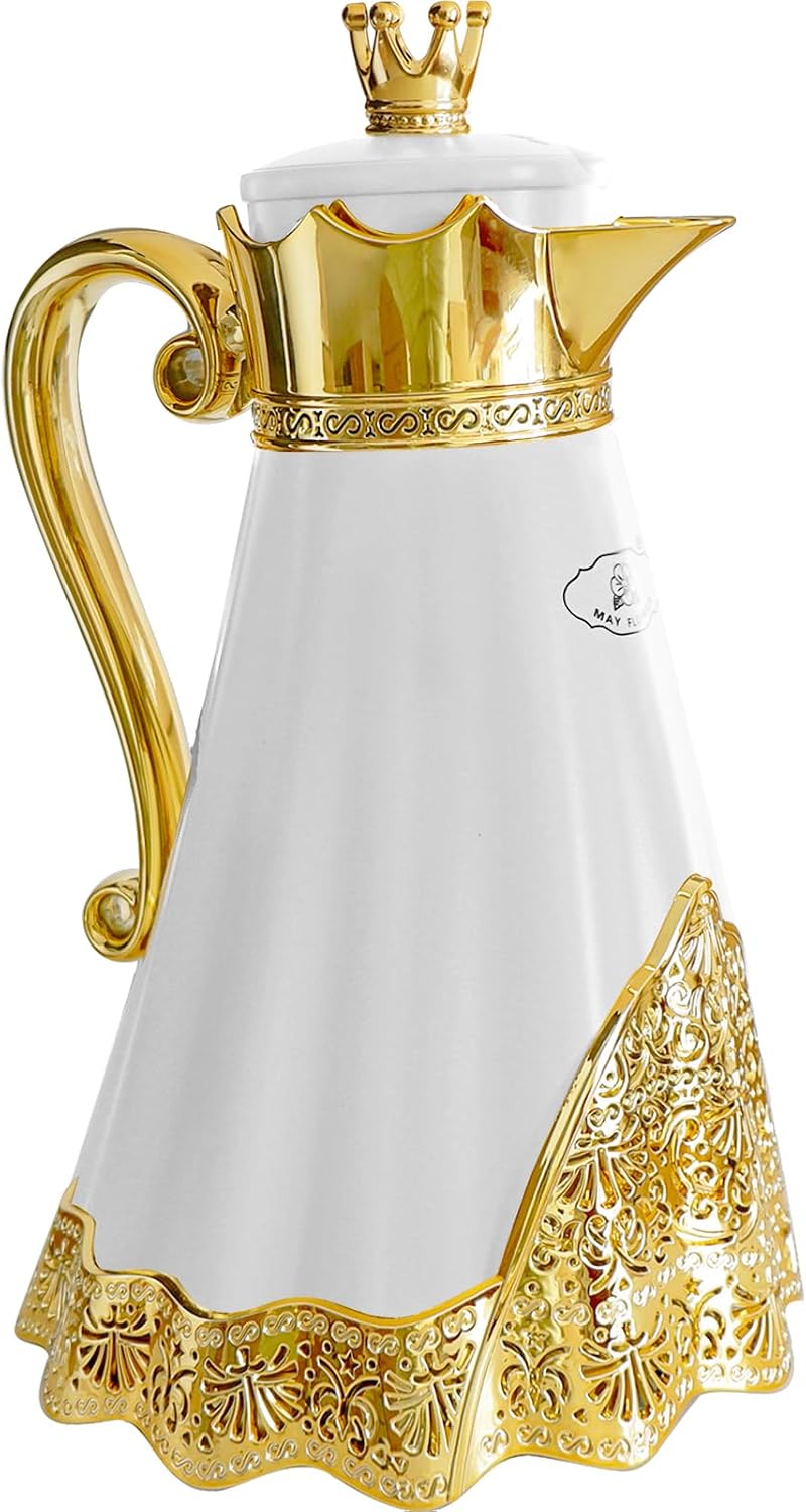 Luxury Arabic Turkish Style Insulated Coffee Carafe,34oz,Tea Flask