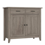 HORSTORS Farmhouse Kitchen Storage Cabinet, Small Buffet, Coffee Bar, White