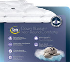 Serta Down Illusion All Season Down Alternative Comforter, Full/Queen