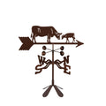EZ Vane Steel Cow & Calf Weathervane with Wind Cups — 4-Sided Mount