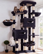 Heybly Cat Tree, 74.8'' Spacious & Tall Cat Tower for Large Cats HCT062MJ-1