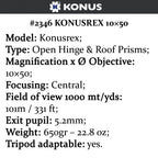 Konus Rex Binoculars for Hunting and Bird-Watching, 12x50mm (2347)