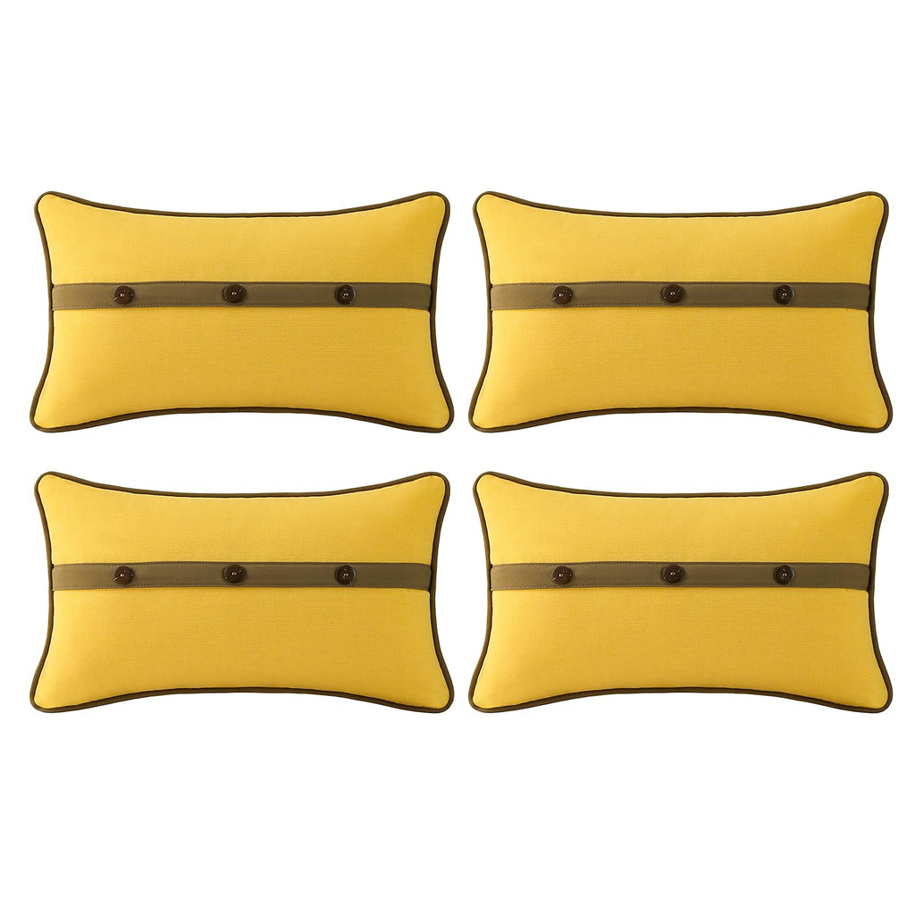 Outdoor Sunbrella Decorative Pillows Pack of 4, 20" x 12" Outdoor Pillow Set for Couch Bed Throw Patio Sofa, Airies Marble