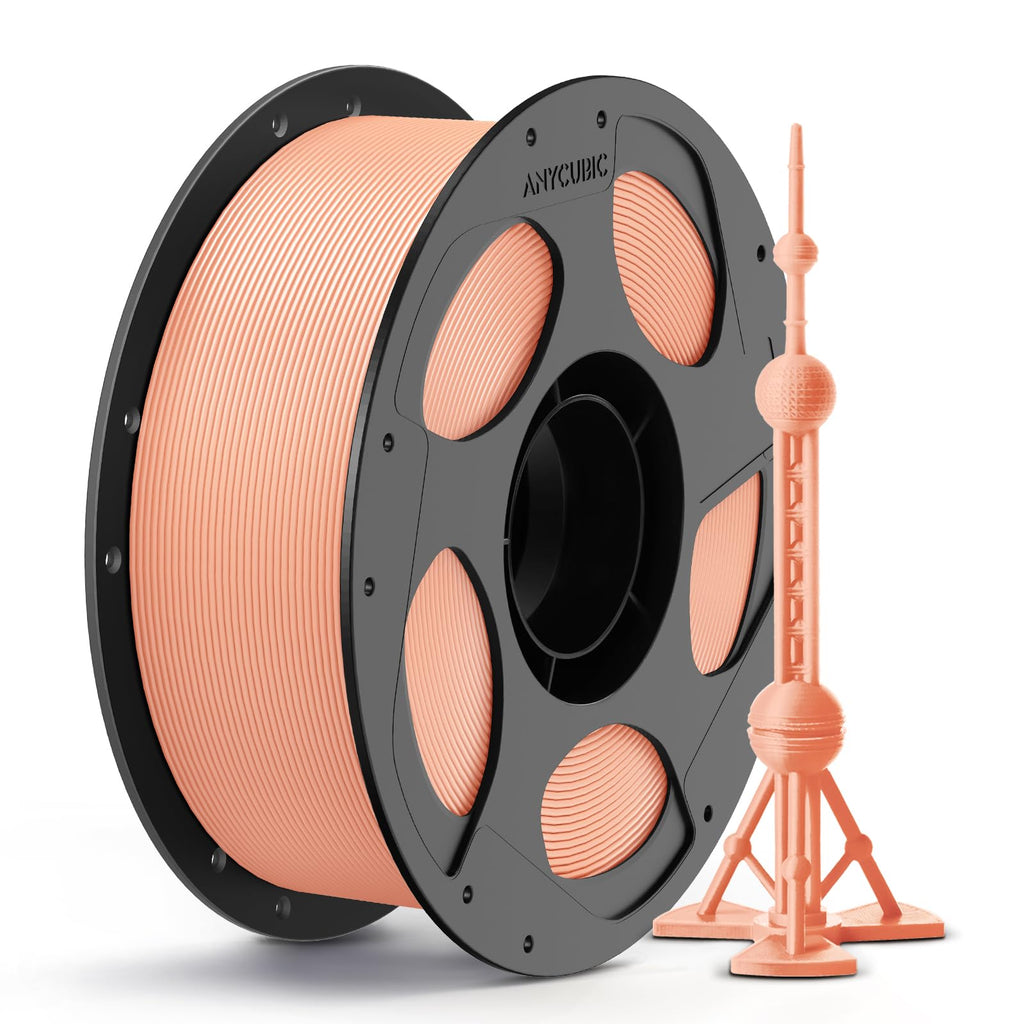 ANYCUBIC PLA Plus (PLA+), 3D Printer Filament 1.75mm Bundle, High Toughness, 1KG Spool, Black, White, Texture Grey, Pink, Red, Blue, Green, Orange, Yellow, Purple, 10KG in Total