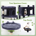 Globlazer S72 Heavy Duty Cat Trees for Large Cats 20 lbs+, Dark Gray