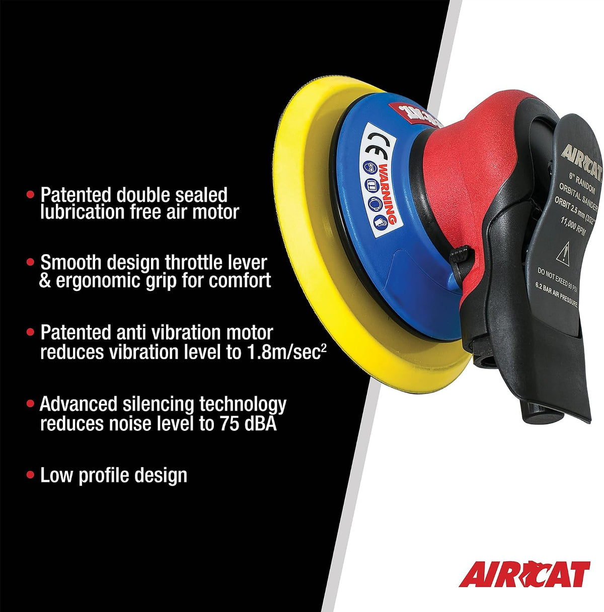 AIRCAT 6700-6-332 3/32" Non Vac Orbital Palm Sander