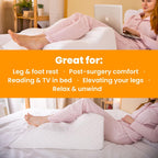 Aeris Wedge Pillow for Sleeping, Acid Reflux, and Snoring - Memory Foam Bed Wedge, 19-Degree Incline - Post-Surgery Recovery, Reading, Leg Elevation - Machine-Washable Cover