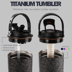 SILVERANT Titanium Insulated Tumbler - 880ml / 29.7 oz -Crystallized Black