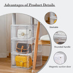 LXLXXL 18 Pack Storage Bins with Lids, 19 Qt Stackable Clear Storage Box